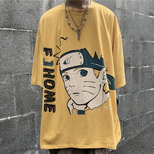 Harajuku Naruto Tshirt Streetwear Men Summer Amine Sasuke T-shirt Casual Cartoon male tops Funny Japan Tshirt Streetwear Boys