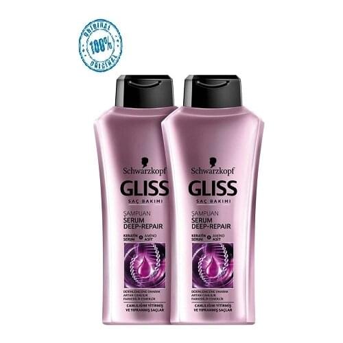 Gliss Serum Deep Repaır Shampoo 525 ml X 2 Pieces
