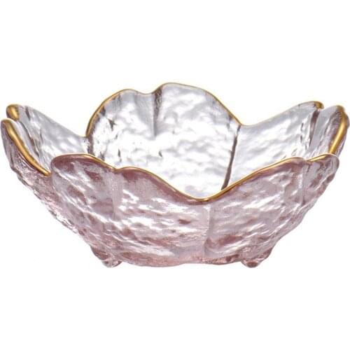 Hot Sale 80% 1pcs Nordic Tableware Gold Inlay Glass Seasoning Bowl Exquisite Practical Small Seasoning Plate for Cook