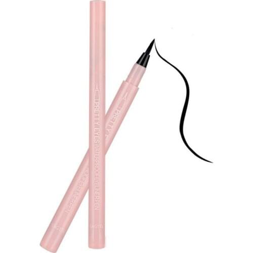 New style Pink pole makeup black brown Liquid eyeliner pen is waterproof and does not smudge