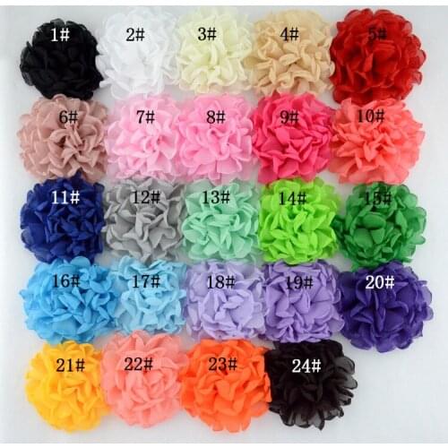 New 3PCS Chiffon Burning Flower for Diy Baby Girls Headwear Hair Accessoreis Wedding Decoration Hair Flower Headband Flowers