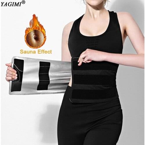 Sweat Belt Shaping Neoprene Body Shaper Silver Waist Trainer Adjustable Corset Workout Fitness Belt Tommy Control Cincher Shaper