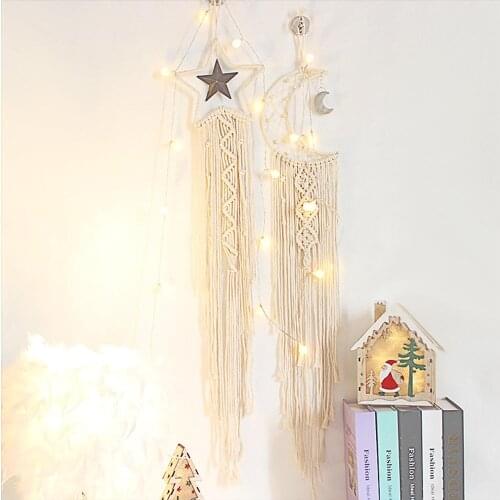 Handmade Flaky Clouds Dreamcatcher Wall Decor Dreamcatcher Christmas Decorations Party Gift Wind Chimes Romantic LED Light
