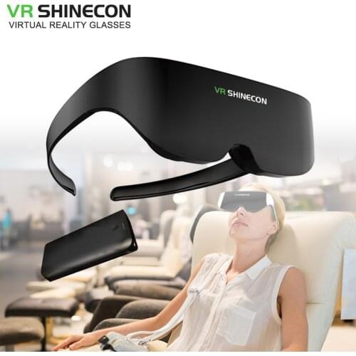 Shinecon 4K VR Headset AI08 Giant Screen Same Screen Stereo Cinema 3D Glasses Pro Virtual Reality VR For iPhone Android Windows