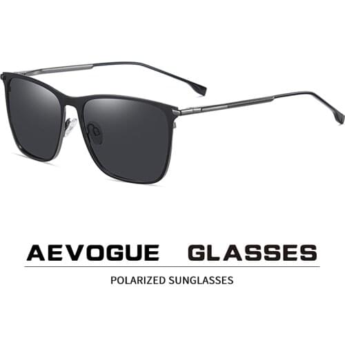 New Mens Sunglasses Metal Square Polarized Sunglasses Two Color Spring Leg Sunglasses Night Vision Goggles AE0968