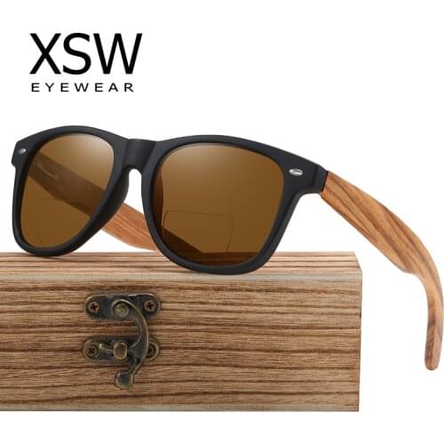 GM Transition Photochromic Sun Reading SunGlasses Men Women Wooden Frame Bifocal Progressive Presbyopia Glasses Diopters 1.0-4.0