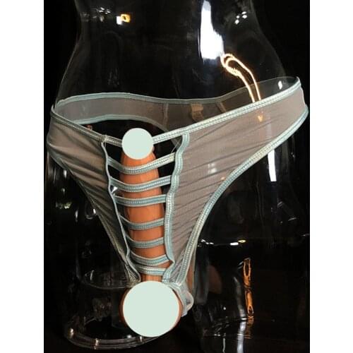 Open Crotch Thong Man Sexy Underwear See Through Brief Sexy Fishnet Panties Male Hollow Penis G-string Gay Man Erotic Lingerie