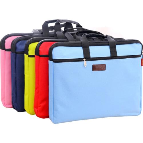 3 differents style red/blue/black/brown A4 Briefcase bag for Office Man Woman