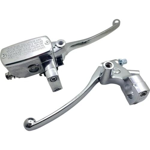 Universal Chrome 25MM Motorcycle Brake Clutch Lever Master Cylinder Reservoir For Honda Steed 400 600 Shadow 1100 Magna 250 750