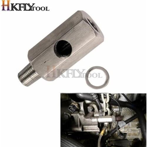 High Quality 1/8" BSPT Oil Pressure Sensor Tee to NPT Adapter Turbo Supply Feed Line Stainless Steel Gauge