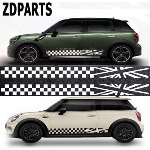 ZDPARTS 2pcs Car Styling Fender Door Side Decals Stickers For Bmw Mini Cooper R56 R50 R53 F56 F55 R60 R57 Mercedes Smart fortwo