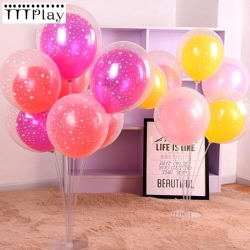 10Set 12inch Clear Stars Romantic Double Layers Balloons Transparent Latex Balloons Wedding Birthday Party Decoration Supplies