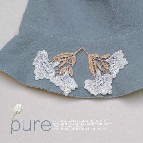 2pc/set Fashion sew on cute flowers patches for clothing embroidery lace appliques parche DIY handmade clothes accessories