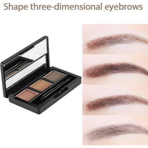 3Color Three-dimensional Eyebrow Powder Eyebrow Cream Natural Waterproof Long-lasting Sweat-proof Eyebrow Powder Cosmetic TSLM2