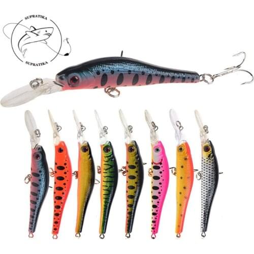 8Pcs/set 9.5cm/6.7g ABS Plastic Hard Bait 6# With Sharp Hook 3D Eyes Fishing Lures Swimbait Fishing Equipment Outdoor