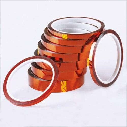 9pcs/lot High Temperature Tape 100ft 5mm,6mm,8mm,10mm,12mm,14mm,15mm,16mm,20mm*33m Gold BGA Tape Thermal Insulation Tape