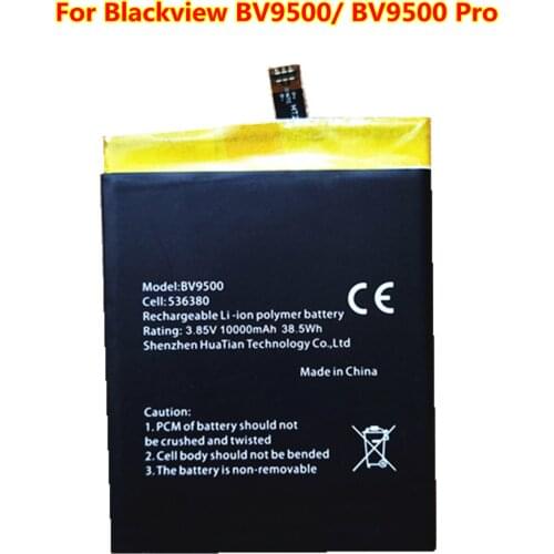 100% High quality Replacement 10000mAh S36380 BV9500 battery For Blackview BV9500 Pro MT6763T 536380 smart phone