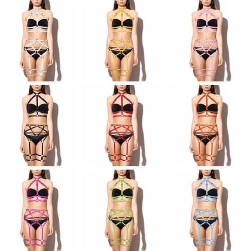 Punk Bondage BDSM Handmade PU Leather Harness Belts Rave Wear Body Straps Chest Bdsm Stylish Accessories Gothic Harness Fashion