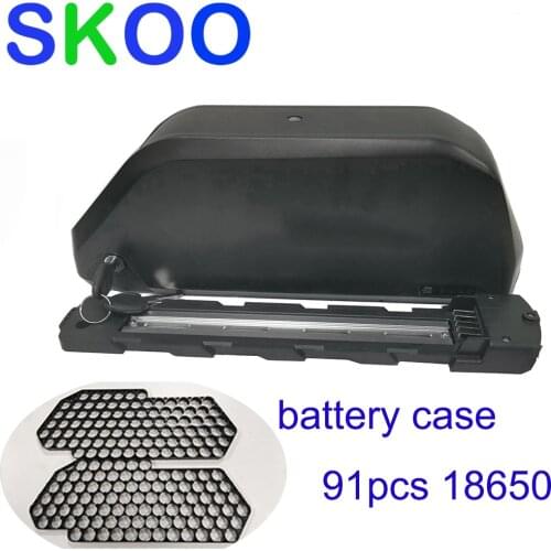 Ebike Battery Case 91Pcs 18650 Cells 36V/48V/52V Jumbo Shark Electric Bicycle Bike Battery Down Tube Empty Box Case