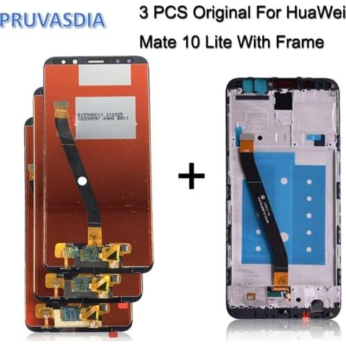 3 Wholesale Original Display for HUAWEI Nova 2i LCD Touch Screen with Frame For HUAWEI Mate 10 Lite LCD Nova 2i Display RNE-L21
