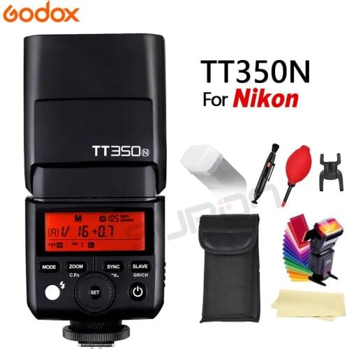 2017 New GODOX TT350N 2.4G HSS 1/8000s TTL GN36 Flash Speedlite Speed light for Nikon Camera free shipping + GIFT