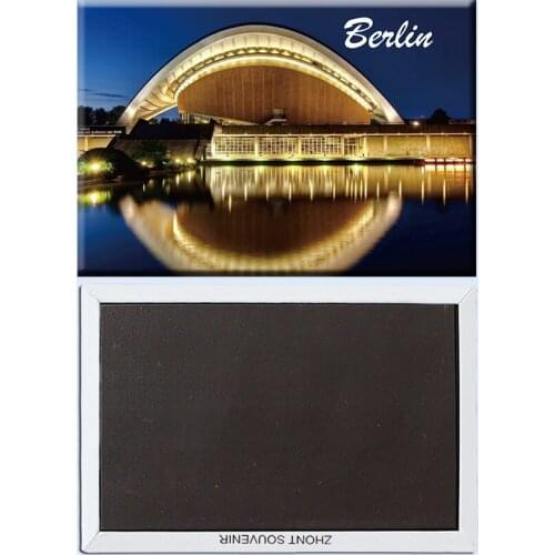 Haus der kulturen illumination night reflection Berlin 22765 Creative refrigerator gifts for friends Travel souvenirs