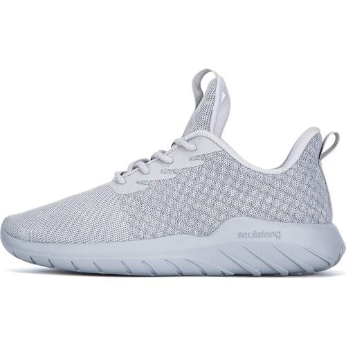 Soulsfeng Men Sneakers Mesh Breathable Reflective Sport Shoes Male Rubber Non-slip Low Athletic Walking Running Shoes Women