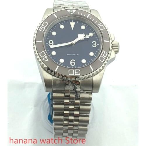 Bliger 40mm Mens New Top Mechanical Watch Silver Case Sapphire Crystal Ceramic gray Bezel NH35 Movement Automatic Watch