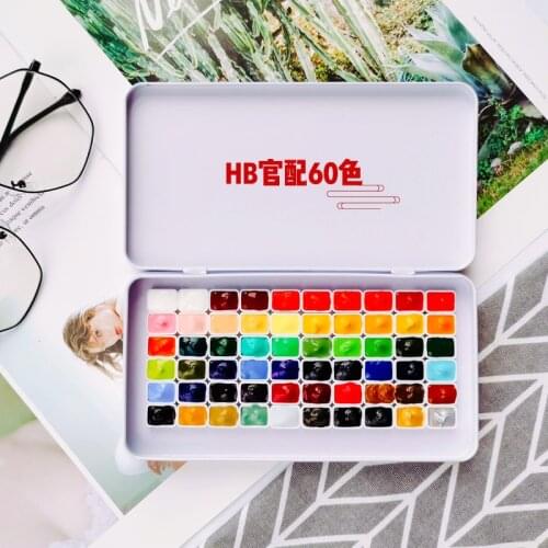 Holbein Watercolor Pigments sub-package set 60 Colors x 0.5ml/piece