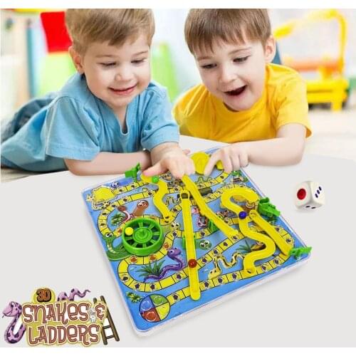 3D Snake Board Game Toy Ladders Chess Game Interactive Desktop Party Toy Interactive Party Games Christmas Board Games