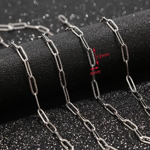 New handmade Stainless Steel Cable Chain Oval Link For DIY Bracelet/necklace Making 12mm*4MM