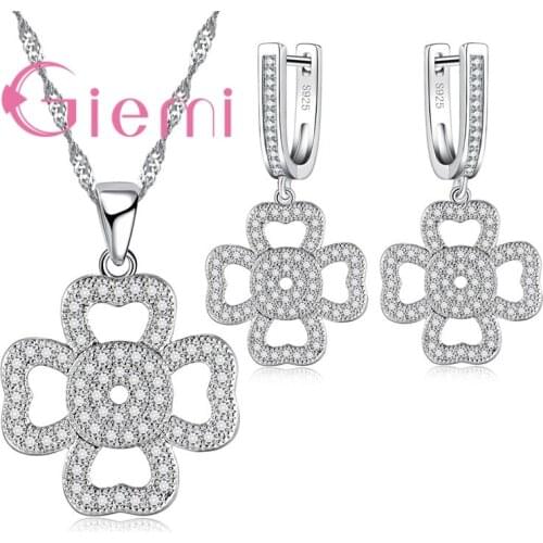Solid Cubic Zirconia 925 Sterling Silver Traditional Chinese Knot Style Attractive Surprise Gift For Female Jewelry Set