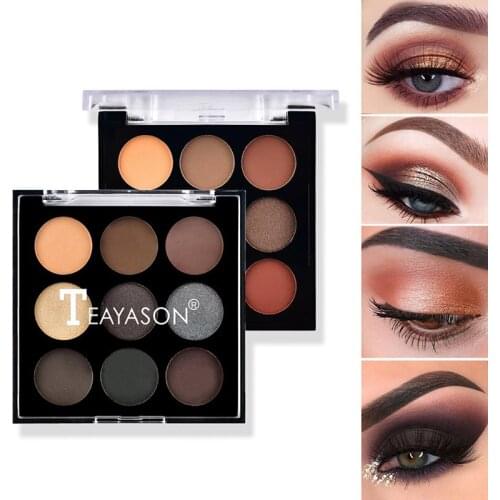 Eye Shadow Palette 9-color Long-lasting Waterproof Colorfast Shimmer Matte Eyeshadow