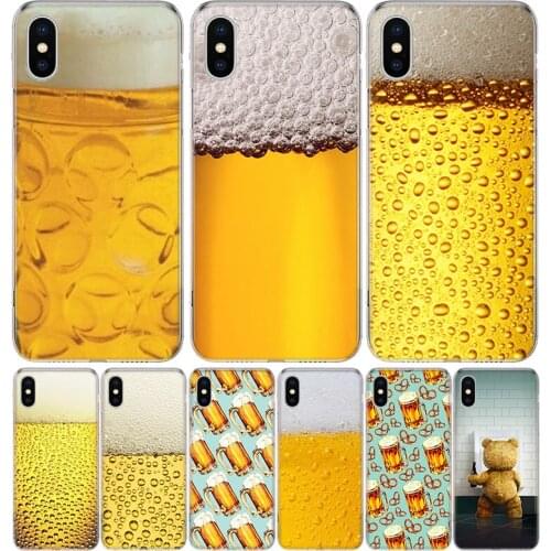 Hot Beer Fashion Cover Phone Case For Iphone 11 12 Mini Pro 7 6 X 8 6S Plus XS MAX + XR 5S SE 10 9 Art TPU Coque Capa Shell