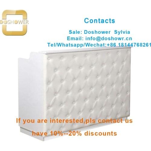 Reception commercial desk cube with leather reception desk for white reception desk