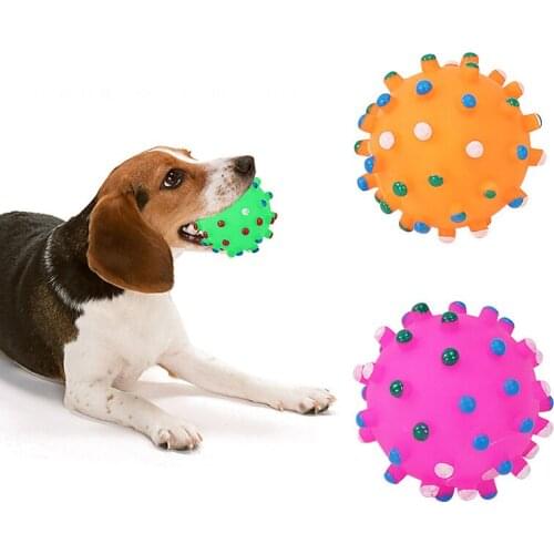 1Pcs Transer 7cm Durable Squeaky Pet Dog Ball Toys Pet Products Dog Supplies Pets Dogs Toys Balls Squeaky Toy Quack