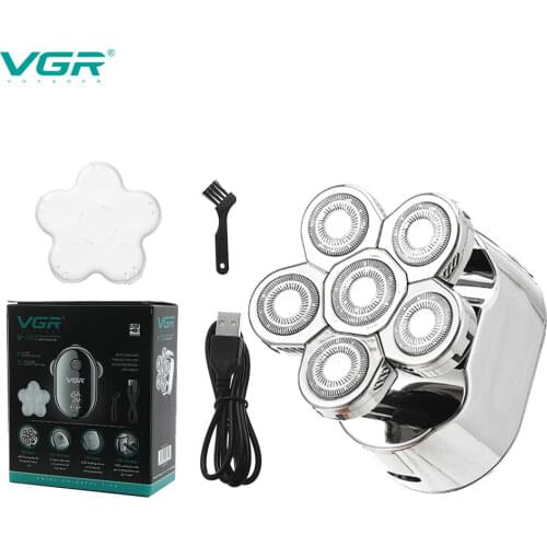 VGR Multi Grooming Kit Digital Display Electric Shaver Hair Trimmer Beard Electric Razor Wet Dry Men Facial&body Shaving Machine