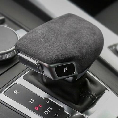 Gray Alcantara Suede Gear Shift Panel Cover Front Auto Interior Decoration For A4 S4 S5 RS5 B9 A5 Q5 Q7 New And High Quality
