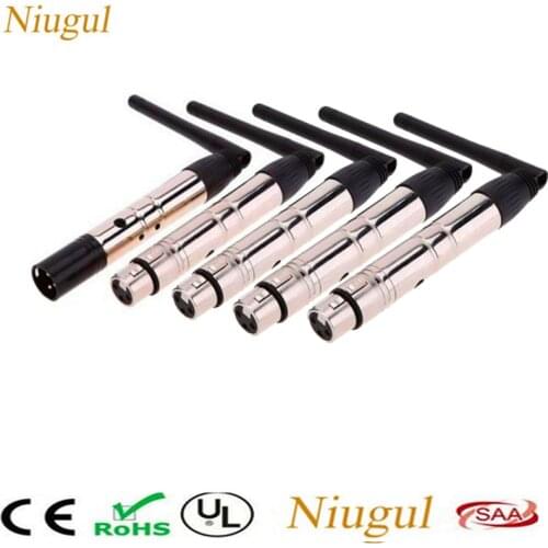 1PCS Transmitter +4PCS Receiver 2.4G 126Ch Wireless DMX512 DJ System Receiver & Transmitter LED Stage Effect Light Controller