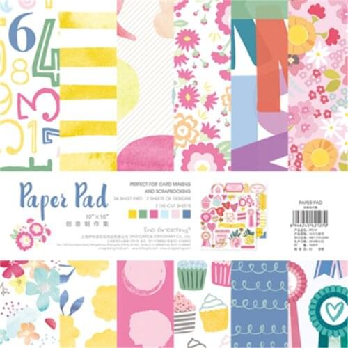10 inch Have A Fun Retro background paper pads patterns 26sheets,DIY Craft Scrapbooking Paper Pack