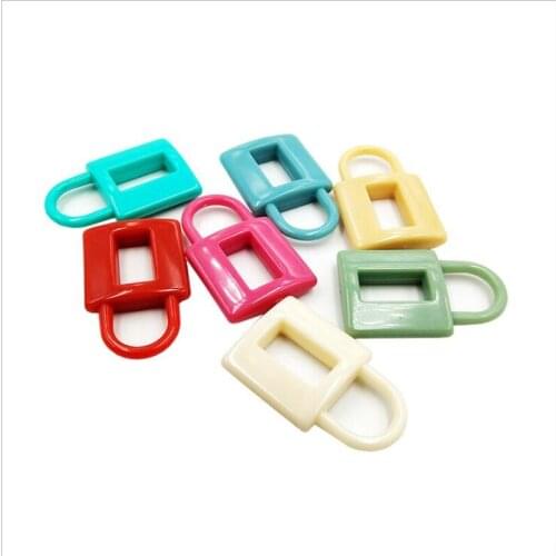 10pcs/lot New Creative Acrylic Square Lock Charms Connectors for Diy Fashion Earrings Pendant Hangings Jewelry Accessories
