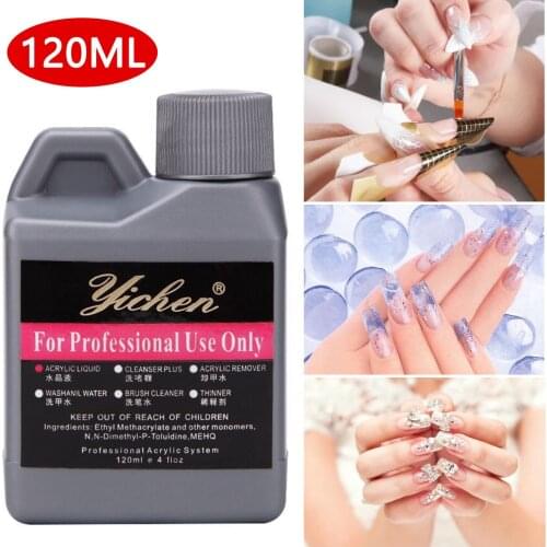 120ml Acrylic Powder Liquid Crystal Liquid Monomer Maincure Dust Nail Tips Carving Painting 3D Nail Art Polymer Tools