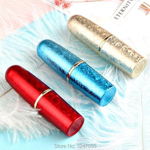 20pcs 50pcs 12.1mm Red Bullect Lip Balm Containers, DIY Plastic Gold Bullect Lipstick Tube, Blue Empty Cosmetic Lip Rouge Filler