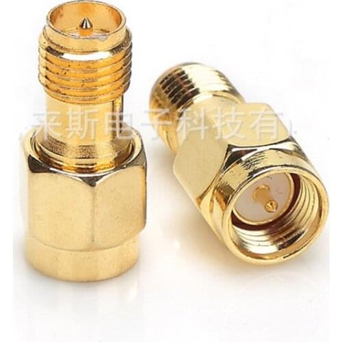 2pcs SMA Connector RF Straight Goldplated SMA Male to RP-SMA Female Jack RF Coax Adapter Convertor for FPV Drone Wi-Fi Antenna