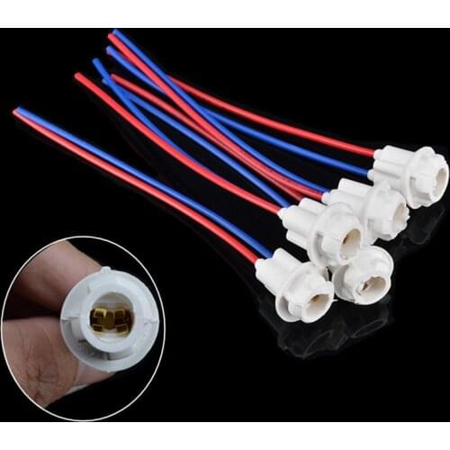 5pcs/lot T10 Car Light Socket LED Bulbs Wedge Light Base Car Lamp Cable Auto Bulb Wire Adapter Connector Car Accessories