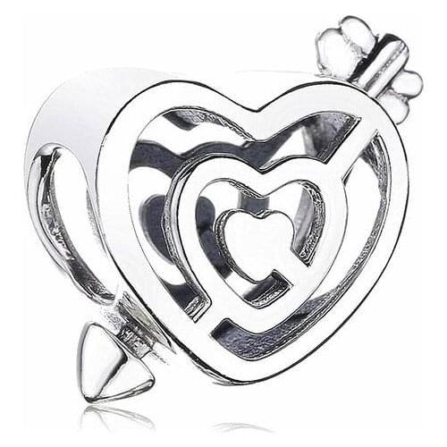 Authentic 925 Sterling Silver The Arrow Beads Of The New Hollowed Out Cupid Fit Original Pandora Bracelet For Women Diy Jewelry