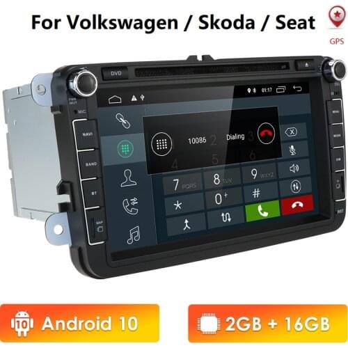 IPS DSP 4G 128G Android 10 2DIN Car GPS PLAYER for Seat Altea Toledo VW GOLF 5/6 Polo Passat B6 CC Tiguan Touran RADIO DVD WIFI