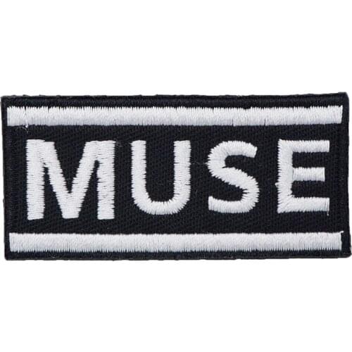 MUSE Band Punk Rock Embroidered Iron on Hook Backing Biker Motorcycle Patches for Vest Jeans