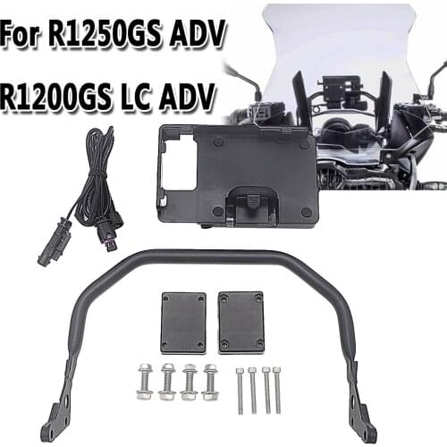 Motorcycle For BMW R1250GS ADV R1200GS LC ADV R 1200 GS Wireless Charger Mobile Phone Holder Stand USB Navigation Bracket