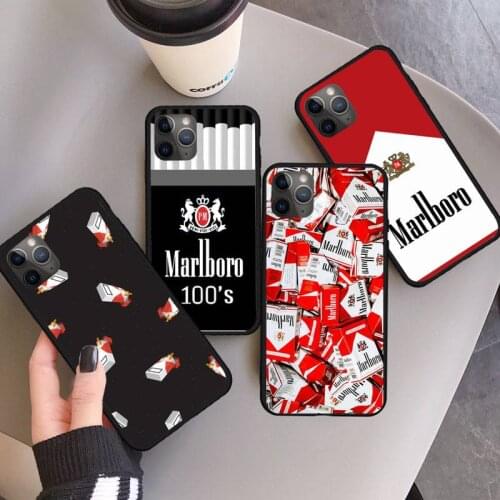 Art Bumper Cigarette Marlboros Phone Case for iPhone 11 12 mini pro XS MAX 8 7 6 6S Plus X 5S SE 2020 XR